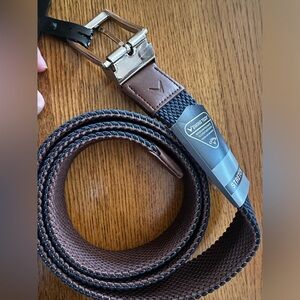 NWT Mens 42 44 XL Callaway Golf Navy and Brown Reversible Belt